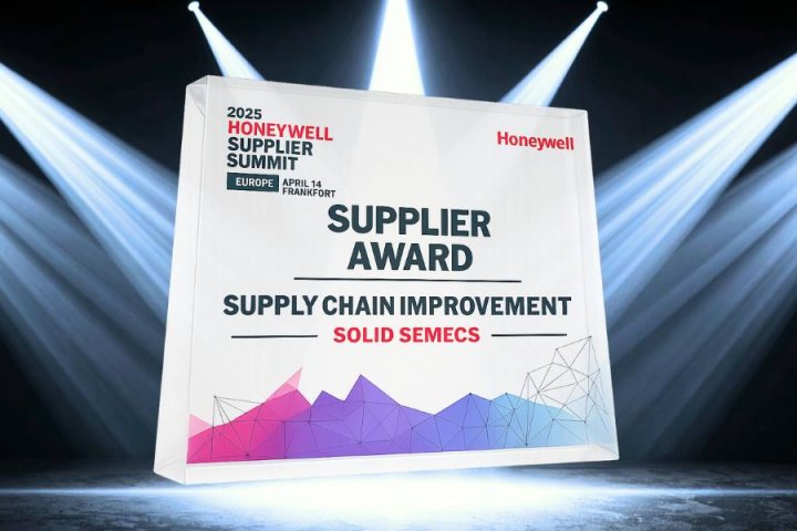 Supplier Recognition Award from Honeywell